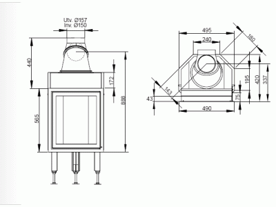 Каминные топки Nordpeis N-21