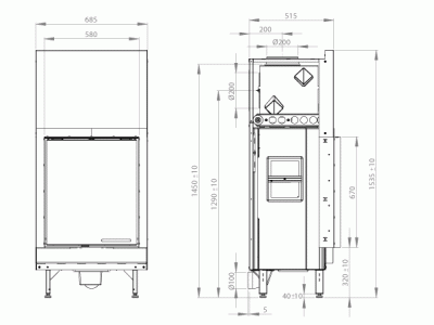 Каминные топки Nordpeis N-30