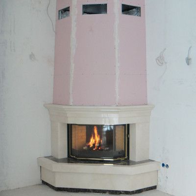 Камин угловой