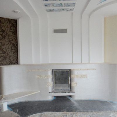 Камин угловой