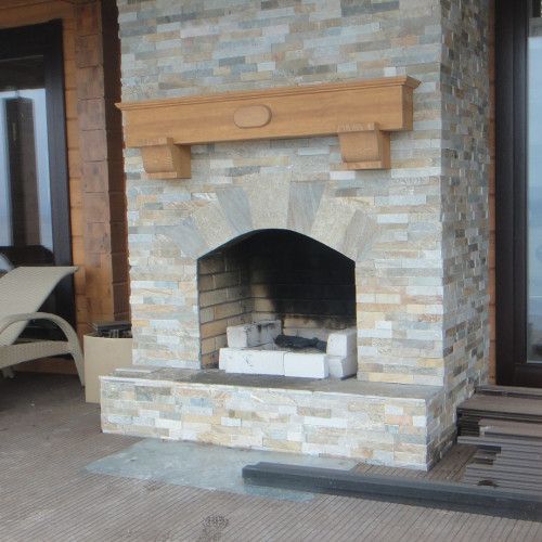 Камин пристенный