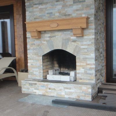 Камин пристенный