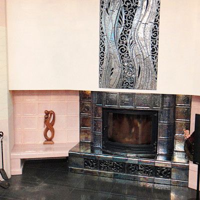 Камин угловой