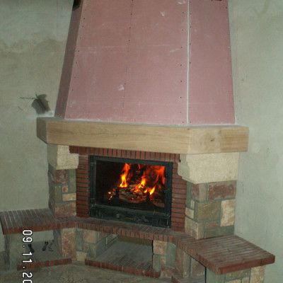 Камин угловой