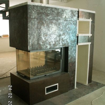 Камин островной