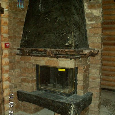 Камин пристенно-угловой