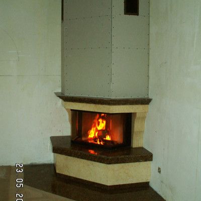 Камин угловой