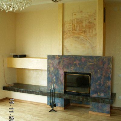 Камин пристенный