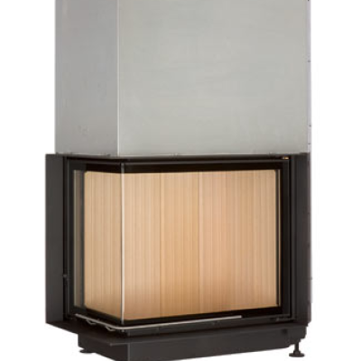 Угловой камин с раздвижной дверью 57/67/44 (левая/правая сторона)