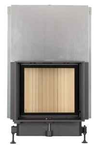 Камин Компакт с прямым стеклом и с вертикальным открытием дверец 51/55