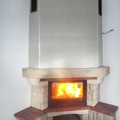 Камин угловой